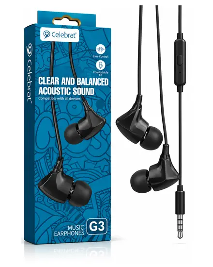 سماعة Music Earphones (أسود / أبيض) Celebrat G3