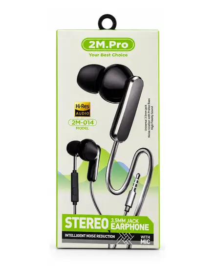 سماعة Music / Stereo Earphone (أسود / أبيض) 2M.Pro
