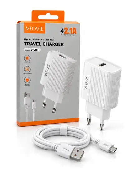 Travel Charger 2.1A Vedvie V-201